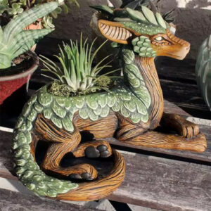 Creative Dragon Tree Planter - Unique Succulent Holder & Garden Statue | Perfect Resin Gift for Nature Lovers, Friends & Family