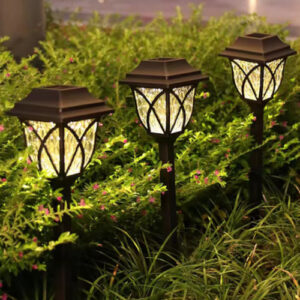 2-Pack Waterproof LED Solar Lawn Lights - Warm Light Garden Pathway Lamps for Villa & Courtyard Landscape Decoration by Miflame