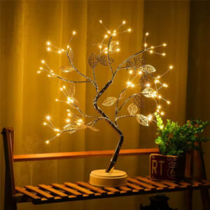 LED Leaf Table Lamp - USB Fairy Light Christmas Tree Night Light for Home Decor, DIY Parties, Weddings & Mother's Day Gift