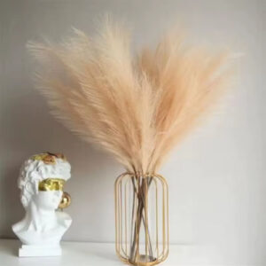 10PCS Artificial Pompous Grass Stems - Fluffy Faux Plants for Vase Filler | Boho Home Decor & Flower Arrangement