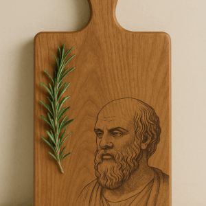 Philosopher’s Cutting Board made of wood with a smooth finish